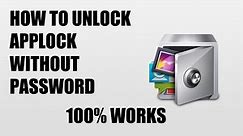 how to unlock any app without any password
