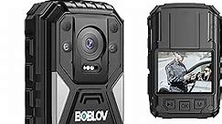 BOBLOV B4K4 Body Worn Camera, 4K 128G Video Recorder, GPS IP67 Police Security Camera, 4000mAh Battery for 15Hrs Video Shooting, Fast Charger for 4-5Hrs, Included Charging Dock&Car Suction Set