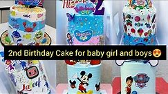 40+ 2nd Birthday Cake Ideas for Boys and Girls| Beautiful Cake Designs for your child's Special Day😍