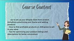 The Complete Shopify Aliexpress Dropship course by Tim Sharp (Udemy Course Review)