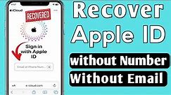 How To Recover Apple ID without Password and recovery email || Recovery of icloud 2023