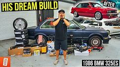 Surprising our EMPLOYEE with his DREAM CAR BUILD! (Full Transformation) : BMW E30 (1986 325es)