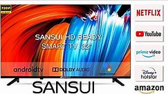 Sansui (32 inches) HD Ready Certified Android LED TV JSW32ASHD (Midnight Black) | Sansui 32inch New