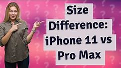 Is iPhone 11 and Pro Max same size?