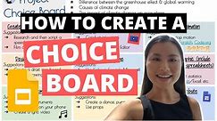 How To Create An Interactive Choice Board Using Google Slides. ✨
