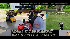 Norma TAC-22 Subsonic Chronographed: Will It Cycle A Semi Auto