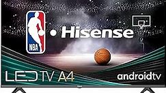 Hisense A4 Series 32-Inch Class HD Smart Android TV with DTS Virtual X, Game & Sports Modes, Chromecast Built-in, Alexa Compatibility (32A4H, 2022 New Model) ,Black