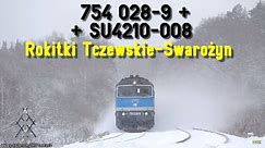 Biały powrót zimy na Ostbahn: 754 028-9+SU4210-008 Rokitki // 754 028-9+SU4210-008 at snowy Rokitki