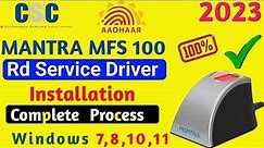 Mantra RD Service Full Installation | Mantra MFS100 Biometric Device rd service install in Laptop