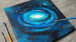 Galaxy Acrylic Painting Tutorial for Beginners | Galaxy Painting Tutorial Easy