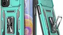 AUPAI Galaxy A23 5G Case with Camera Cover,Military Grade Samsung A23 5G Cover with Screen Protector Pass 16ft Drop Test Protective Phone Case with Kickstand for Samsung Galaxy A23 5G Turquoise