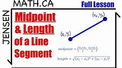 Midpoint & Length of a Line Segment | jensenmath.ca | grade 10 math
