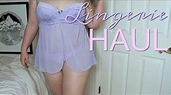 plus size thrift lingerie haul + tryon