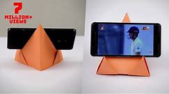 How To Make Paper Mobile Stand Without Glue || DIY Origami Phone Holder