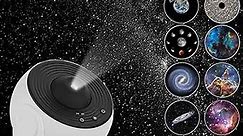 Galaxy Projector, 12 in 1 Planetarium Star Projector Realistic Starry Sky Night Light with Solar System Constellation Moon for Kids Adults Bedroom Ceiling Home Theater Living Room Decor