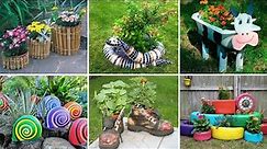 DIY garden decor from recycled materials 🍀 120+ Ideas for a garden of tires, plastic bottles, wood
