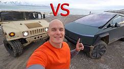 Tesla Cybertruck vs My DIY Electric Hummer – SO CLOSE!!