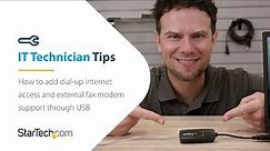 IT Tech Tips - How to add dial-up internet access and external fax modem support through USB