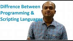 difference between programming and scripting languages | Compiler and interpreter based languages