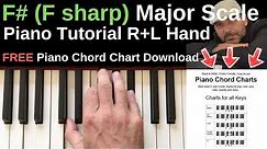 F# (F sharp) Major Scale Piano Tutorial | Right & Left Hand Fingering | Chord Triads on the Scale