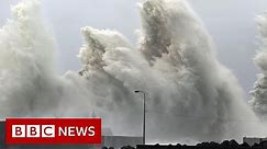 Flooding and mudslides as typhoon batters Japan - BBC News