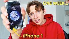 I used the FIRST EVER IPHONE for 1 week straight *iPhone 1 from 2007*