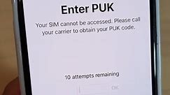 iPhone 11 Pro: Fix SIM Card Has Been Blocked and in SOS State And Require PUK Code