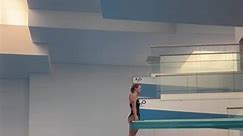 Diver does a back 2.5 somersault in a competition!