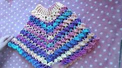Learn How To Crochet Baby Poncho Tutorial | Crochet Paradise.