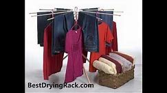 Wooden Clothes Drying Rack. Amish made. 16 arm round top rotates for easy loading.