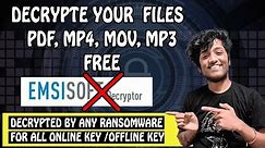 Decrypt your files affected by any ransomware | Ethical Way | online/offline key | Recover Files