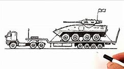 How to draw a Military vehicles