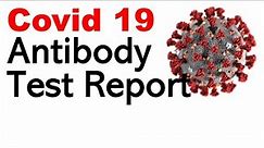 Covid 19 antibody test report check | Coronavirus blood test