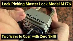 🔒Lock Picking ● Two Ways to Open Master Lock 4-Digit Combination Padlock! Model M176