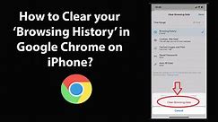 How to Clear your Browsing History in Google Chrome on iPhone? - video Dailymotion