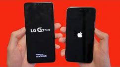 LG G7 ThinQ vs iPhone X Speed Test, Displays, Speakers & Cameras! 🔥