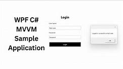 WPF C# MVVM Sample Application