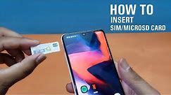Samsung Galaxy A22 (4G/5G) - How to insert the SIM/MicroSD card?