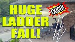 Guy Falls Off Ladder Fail!