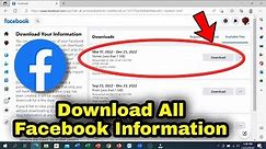 How To Download All Facebook Information