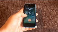 Apple iPhone 5c (Blue) incoming call