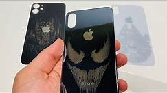 Custom design iPhone X & iPhone 11 Back glass - transparent and engraved.