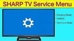 How To Keys Unlock On SHARP TV / Factory Restore and Service Menu Open on Sharp TV and LCD