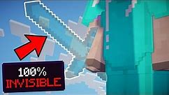 100% INVISIBLE SWORDS IN MINECRAFT!!