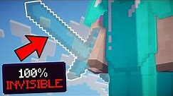 100% INVISIBLE SWORDS IN MINECRAFT!!
