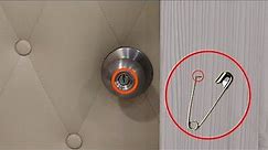 how to pick a door lock with a safety pin?