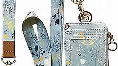 Lanyard Wallet,Wallet Lanyard,lanyards for id Badges,lanyards for id Badges for Women,Lanyard Wallet for Women,Fashion Badge Holder with Zipper (Light Blue)