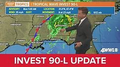Tropical Update: Invest 90-L moves inland near Pensacola overnight