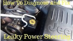 99 - 04 Jeep Grand Cherokee 4.0 Leaky Power Steering. How to Diagnose and Fix.