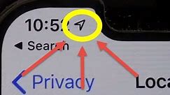 Meaning of Arrow Icon On Status Bar on iPhone iOS 13 | Location Services / GPS